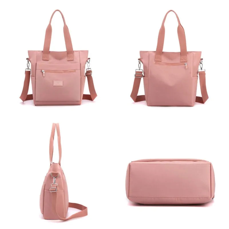New Women Handbags Fashion Waterproof Oxford Tote Casual Nylon Shoulder Bag Mummy Large Capacity Canvas Top-handle Travel Bag