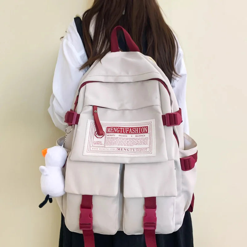 New Women High Capacity Student Backpack Girl Travel Leisure School Bag Lady Nylon Book Fashion Female Laptop College Kawaii Bag
