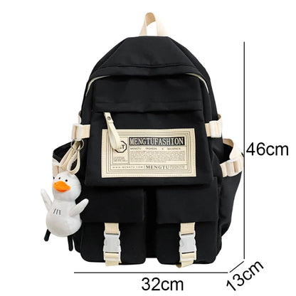 New Women High Capacity Student Backpack Girl Travel Leisure School Bag Lady Nylon Book Fashion Female Laptop College Kawaii Bag