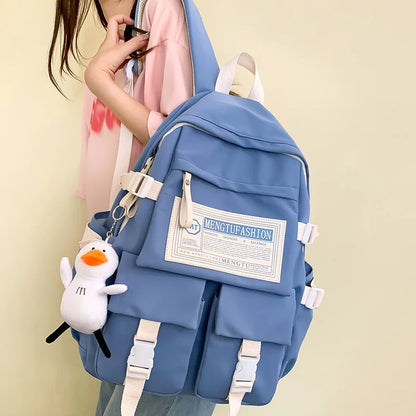 New Women High Capacity Student Backpack Girl Travel Leisure School Bag Lady Nylon Book Fashion Female Laptop College Kawaii Bag