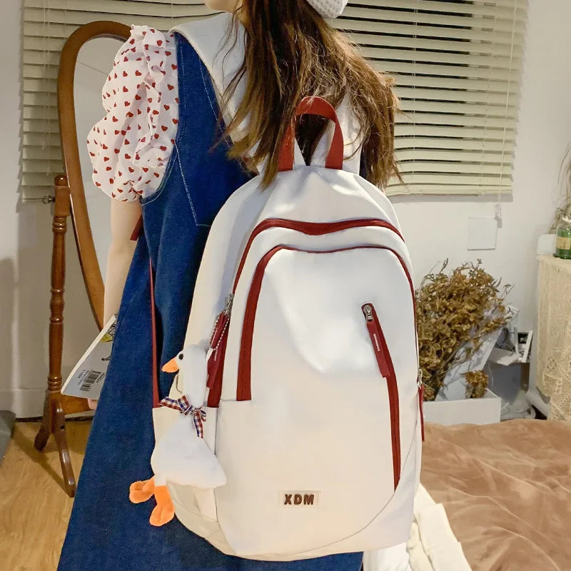 New Women High Capacity Trendy School Bag Girl Travel Book Backpack Cool Fashion Female Laptop Bag Lady College Backpack Student