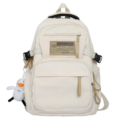 New Women Large Capacity Waterproof Nylon Backpack Female 2023 Multiple Pockets Travel Mochila Teenagers Girl College School Bag