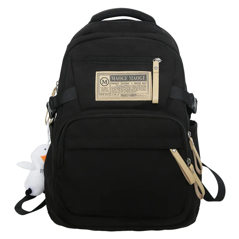 New Women Large Capacity Waterproof Nylon Backpack Female 2023 Multiple Pockets Travel Mochila Teenagers Girl College School Bag