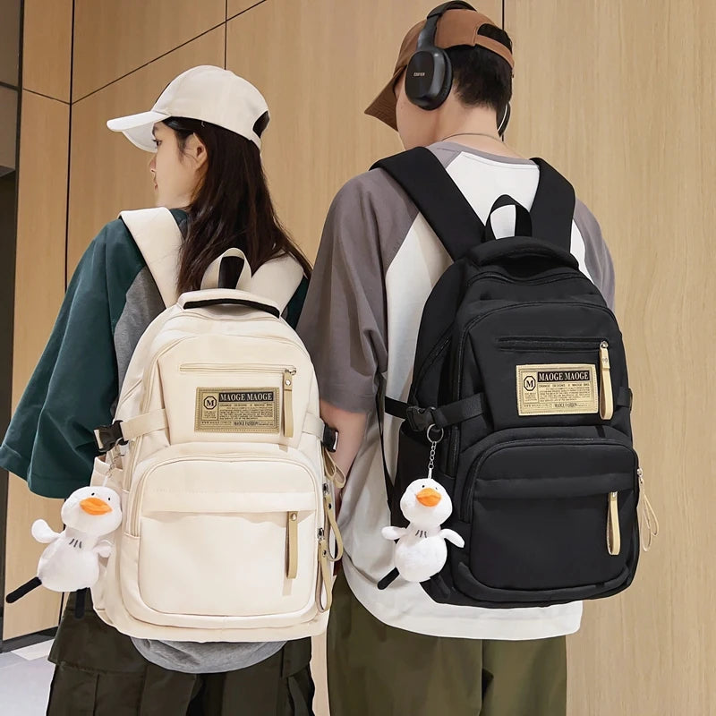 New Women Large Capacity Waterproof Nylon Backpack Female 2023 Multiple Pockets Travel Mochila Teenagers Girl College School Bag