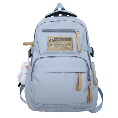 New Women Large Capacity Waterproof Nylon Backpack Female 2023 Multiple Pockets Travel Mochila Teenagers Girl College School Bag