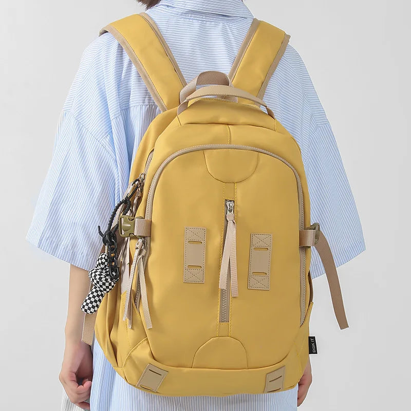 New Women Male Laptop College Backpack Fashion Girl Boy Nylon High Capacity Ladies Leisure School Bag Men Female Travel Book Bag