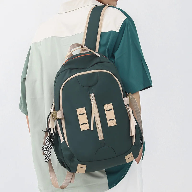 New Women Male Laptop College Backpack Fashion Girl Boy Nylon High Capacity Ladies Leisure School Bag Men Female Travel Book Bag