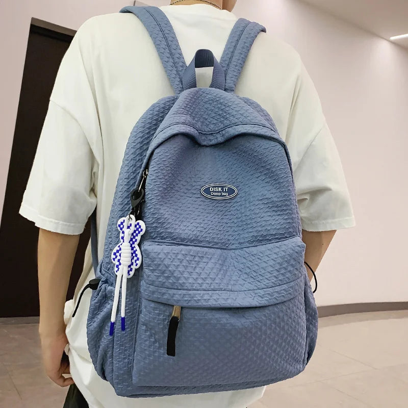 New Women Male Trendy Backpack Men Female Black Travel Book Bag Fashion Lady Laptop College Backpack Girl Boy Leisure School Bag
