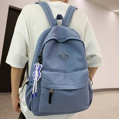 New Women Male Trendy Backpack Men Female Black Travel Book Bag Fashion Lady Laptop College Backpack Girl Boy Leisure School Bag