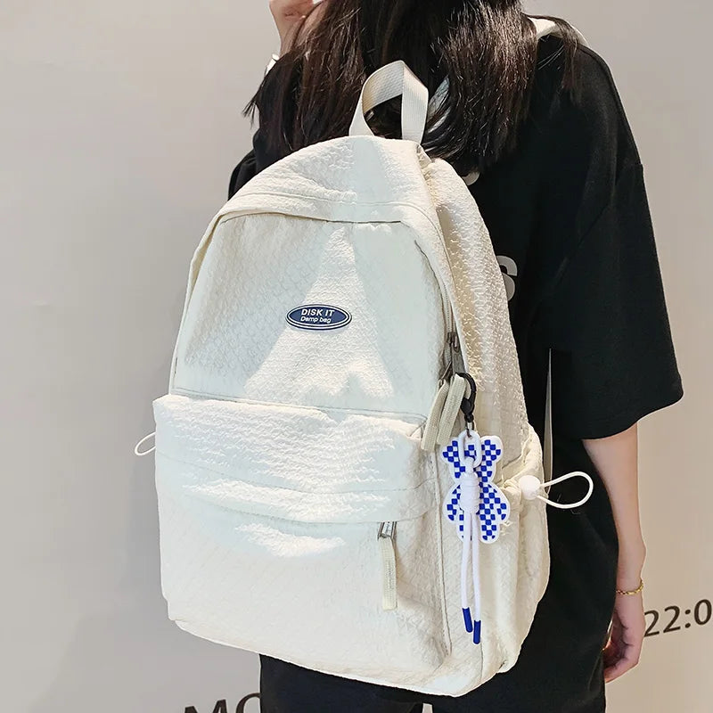 New Women Male Trendy Backpack Men Female Black Travel Book Bag Fashion Lady Laptop College Backpack Girl Boy Leisure School Bag