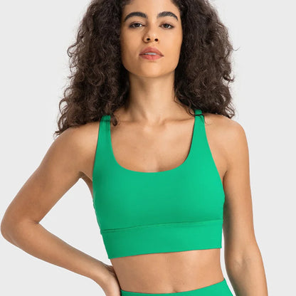 New Women Sleeveless Tank  Sporty Top With Bra