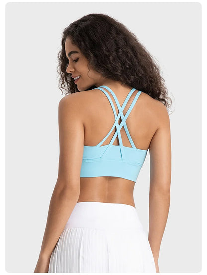 New Women Sleeveless Tank  Sporty Top With Bra