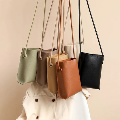 New Women Small Shoulder Bags PU Leather Handbags Fashion Female Large Capacity Crossbody Bags for Lady Solid Flap Phone Wallets