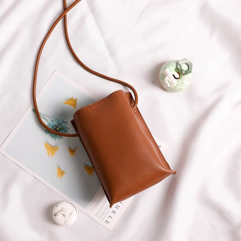 New Women Small Shoulder Bags PU Leather Handbags Fashion Female Large Capacity Crossbody Bags for Lady Solid Flap Phone Wallets