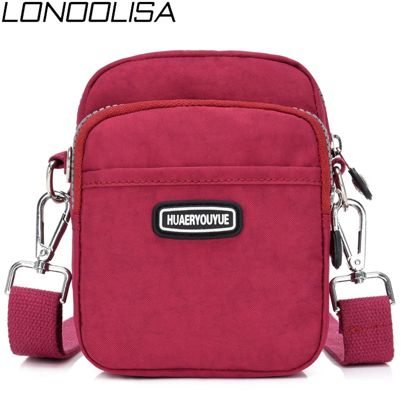New Women Waterproof Nylon Shoulder Bag Mini Portable Crossbody Bags For Women Multifunction Ladies Mobile Phone Bag Waist pack