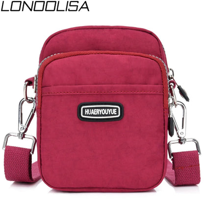 New Women Waterproof Nylon Shoulder Bag Mini Portable Crossbody Bags For Women Multifunction Ladies Mobile Phone Bag Waist pack