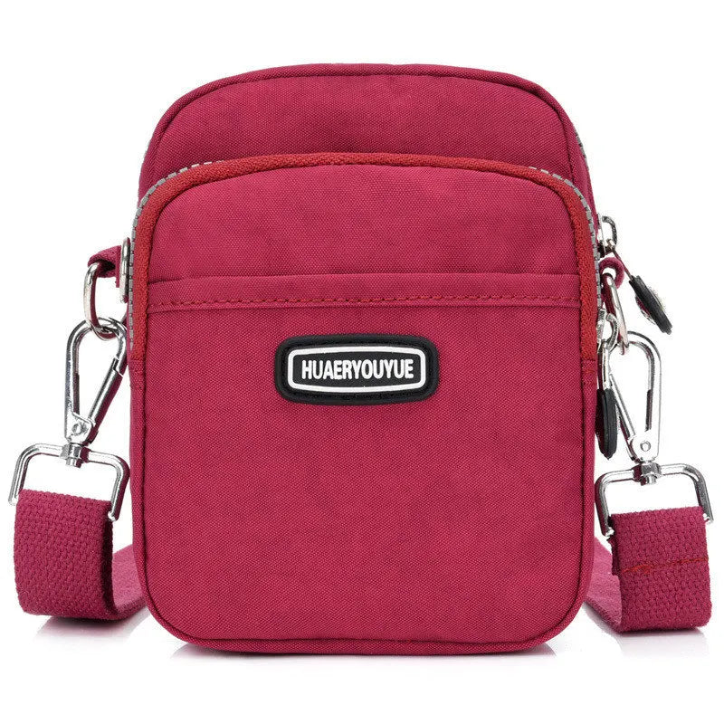 New Women Waterproof Nylon Shoulder Bag Mini Portable Crossbody Bags For Women Multifunction Ladies Mobile Phone Bag Waist pack