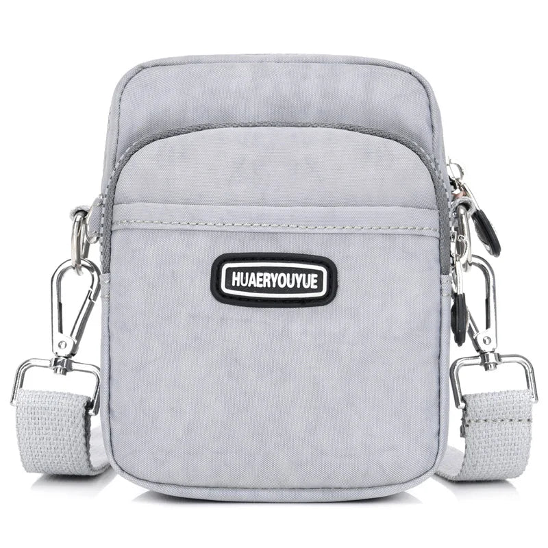 New Women Waterproof Nylon Shoulder Bag Mini Portable Crossbody Bags For Women Multifunction Ladies Mobile Phone Bag Waist pack