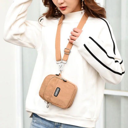 New Women Waterproof Nylon Shoulder Bag Mini Portable Crossbody Bags For Women Multifunction Ladies Mobile Phone Bag Waist pack