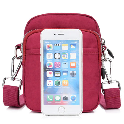 New Women Waterproof Nylon Shoulder Bag Mini Portable Crossbody Bags For Women Multifunction Ladies Mobile Phone Bag Waist pack