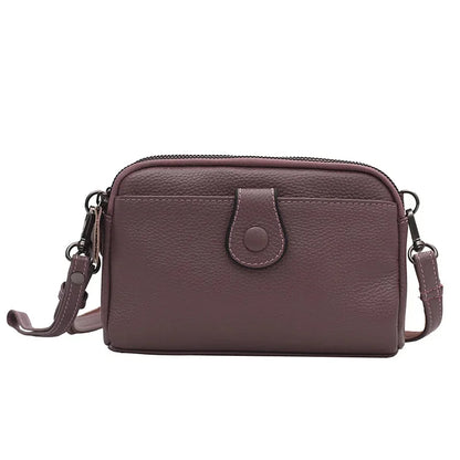 New Women's Genuine Leather Shoulder Leisure Fashion Crossbody Niche Luxury Ladys Mobile Phone 100% Cowhide Lady Bag