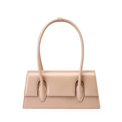 New Women's Genuine Leather Shoulder Niche High-grade Underarm Bag Stylish and Elegant Slung Ladies One-shoulder Handbag