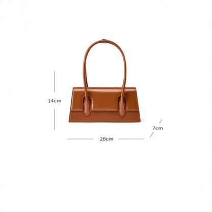 New Women's Genuine Leather Shoulder Niche High-grade Underarm Bag Stylish and Elegant Slung Ladies One-shoulder Handbag