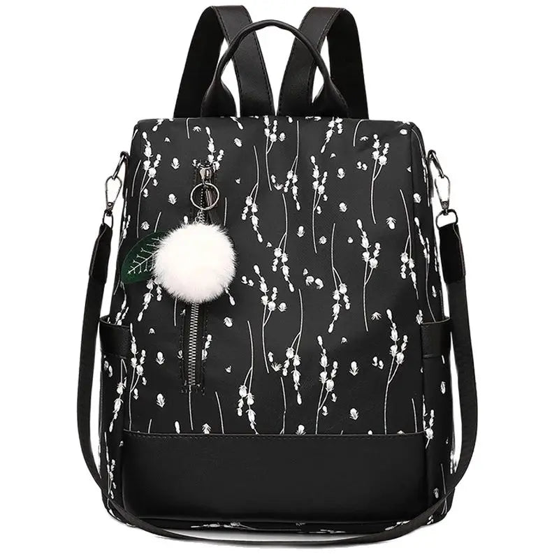 New Women's Multifunction Backpack Casual Nylon Solid Color School Bag For Girls Fashion Detachable Strap Travel Shoulder Bag