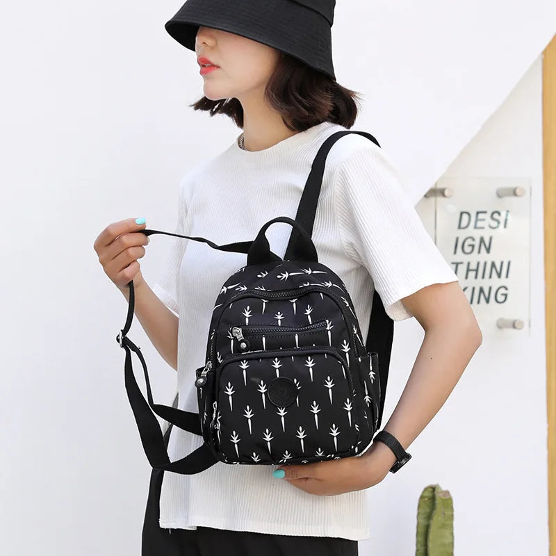 New Women's Nylon Shoulder Bag Daily Travel Small Backpacks Bag Female Casual Bags Ladies Bagpack Mochila Rucksack