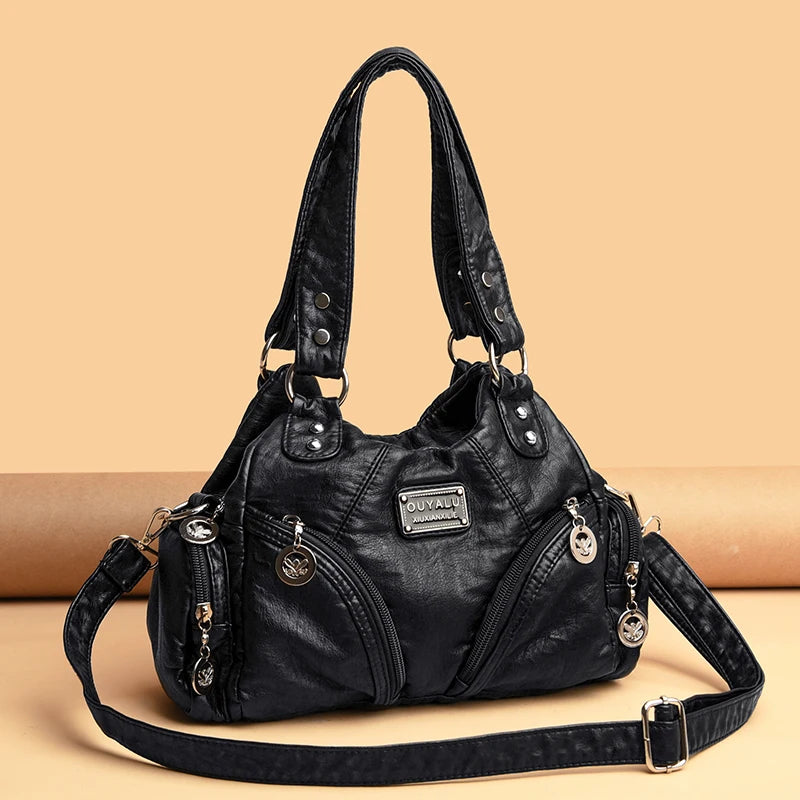 New Women's Shoulder Bags High Quality Leather Handbag Luxury Designer Brand Women's Crossbody Bag Large Capacity Shopping Bags