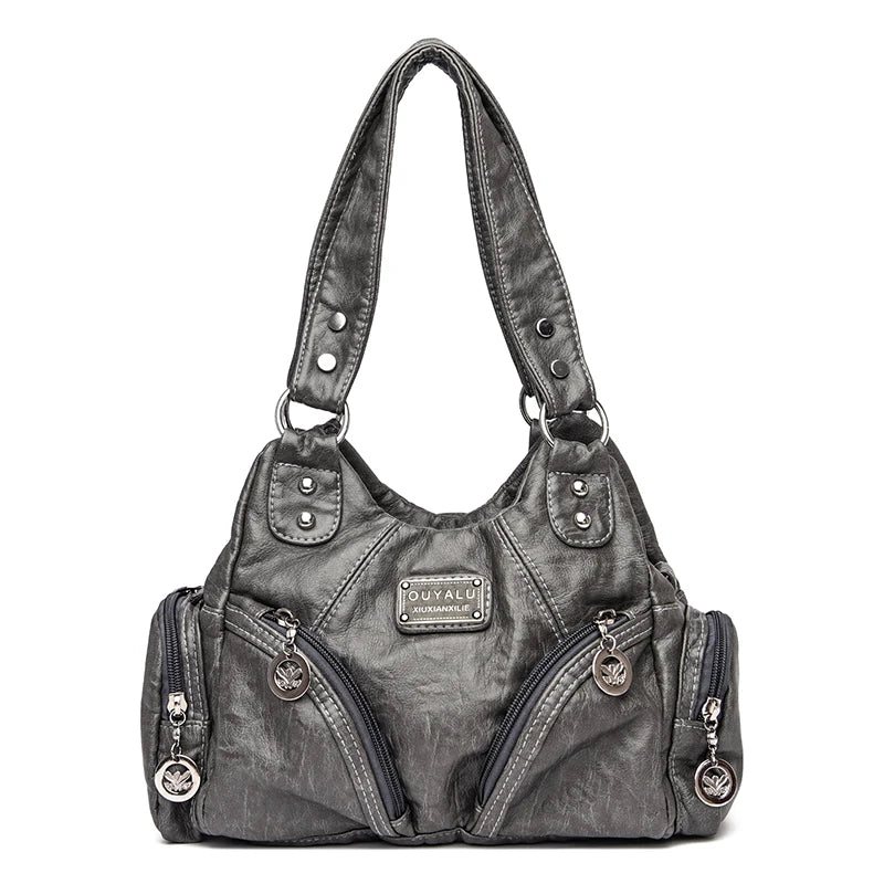 New Women's Shoulder Bags High Quality Leather Handbag Luxury Designer Brand Women's Crossbody Bag Large Capacity Shopping Bags