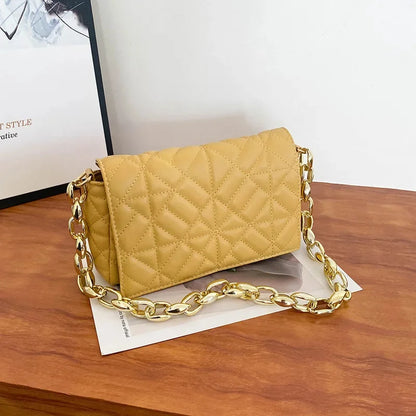 New Women's Thick Chain Quilted Shoulder Purses And Handbag Fashion Women Clutch s Ladies Hand Underarm Bag