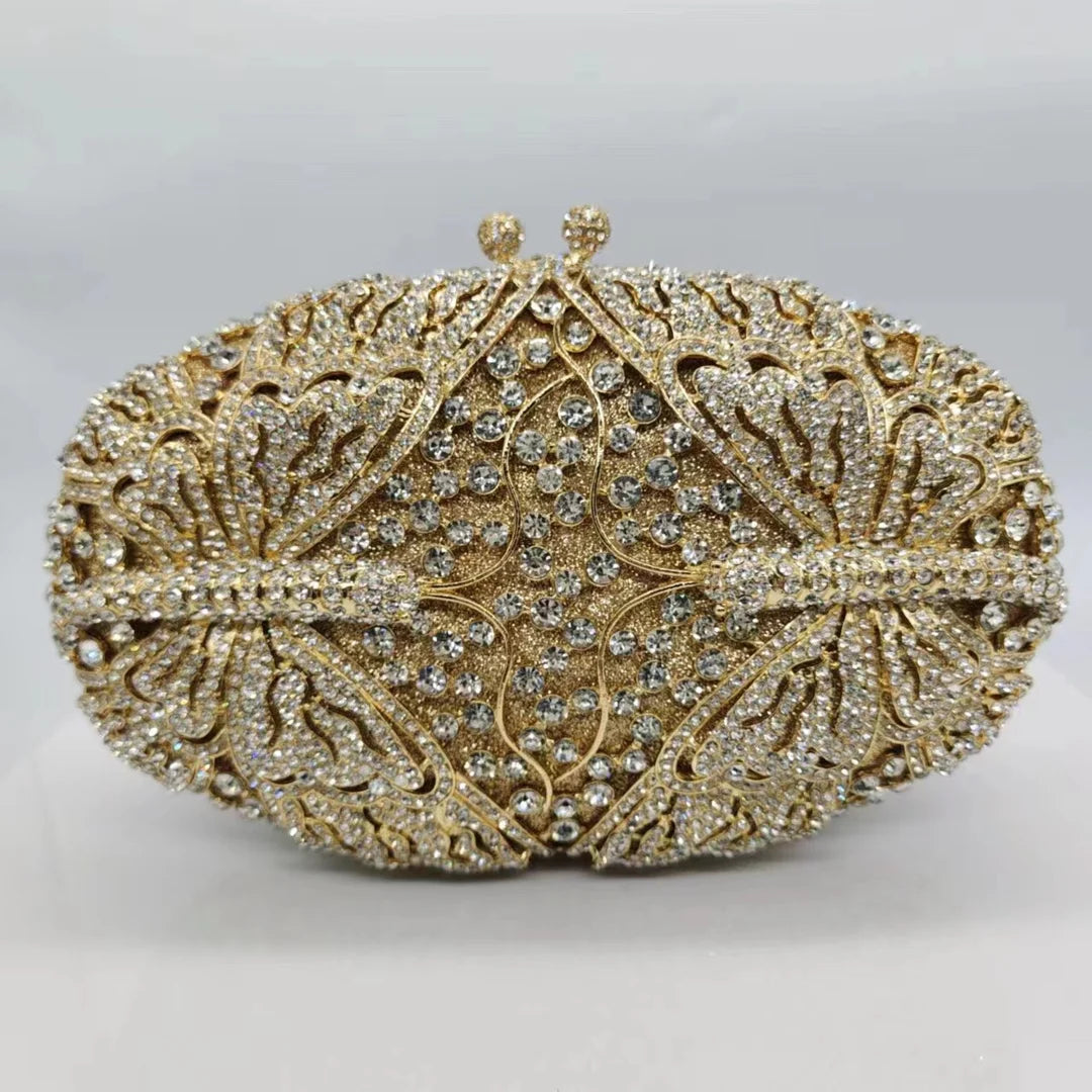 New butterfly Diamonds Clutches Rhinestone Bag Flower Clutch Party Evening Purse Handbags Wedding Female wallet