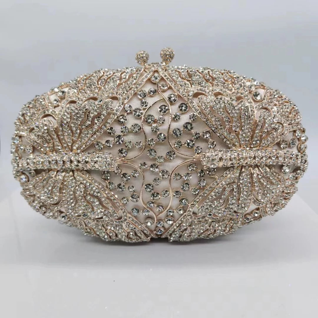 New butterfly Diamonds Clutches Rhinestone Bag Flower Clutch Party Evening Purse Handbags Wedding Female wallet