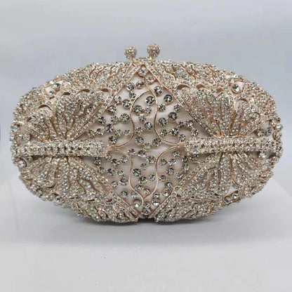 New butterfly Diamonds Clutches Rhinestone Bag Flower Clutch Party Evening Purse Handbags Wedding Female wallet