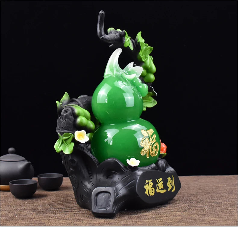 New calabash sculpture decoration feng shui fortune creative decoration living room wine cabinet decoration housewarming gift