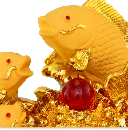 New carp set out to attract luck feng shui fish resin gold cornucopia handicraft home decor fish statue decoration maison