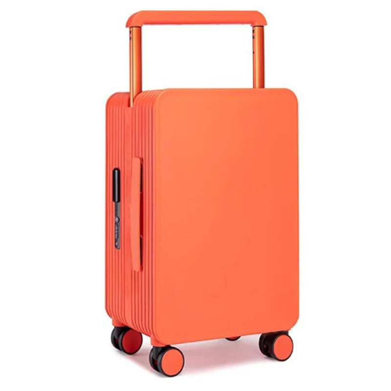 New center mounted wide pull rod luggage, stylish and stylish, with high aesthetic value and large capacity travel password box
