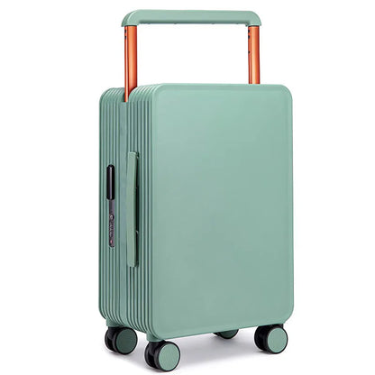 New center mounted wide pull rod luggage, stylish and stylish, with high aesthetic value and large capacity travel password box