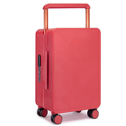 New center mounted wide pull rod luggage, stylish and stylish, with high aesthetic value and large capacity travel password box