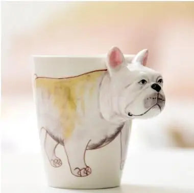 New design Creative Ceramic 3D Mug,coffee milk puer tea mugs 3D animal shape Hand painted animals Giraffe Cow Monkey cup gift