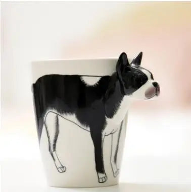 New design Creative Ceramic 3D Mug,coffee milk puer tea mugs 3D animal shape Hand painted animals Giraffe Cow Monkey cup gift