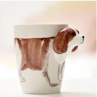 New design Creative Ceramic 3D Mug,coffee milk puer tea mugs 3D animal shape Hand painted animals Giraffe Cow Monkey cup gift