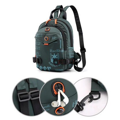 New designer Fashion Men Backpack Daypack Mini Soft Touch Multi-Function Small Backpack Male Shoulder Sling Bag Men Purse Knapsa