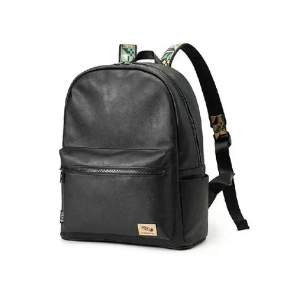 New fashion Men's business leather travel backpack casual student school for boys large capacity laptop bag