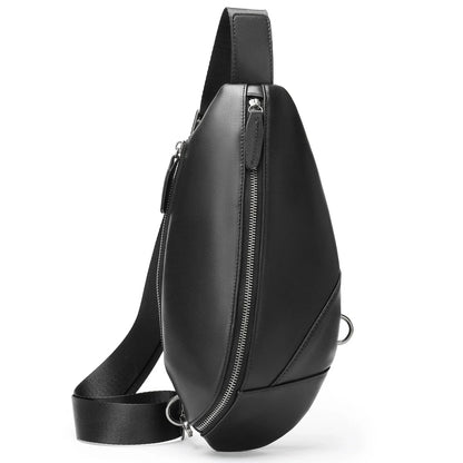 New fashion trend men's satchel crossbody s male versatile cowhide casual shoulder bag Leather chest pack soft skin