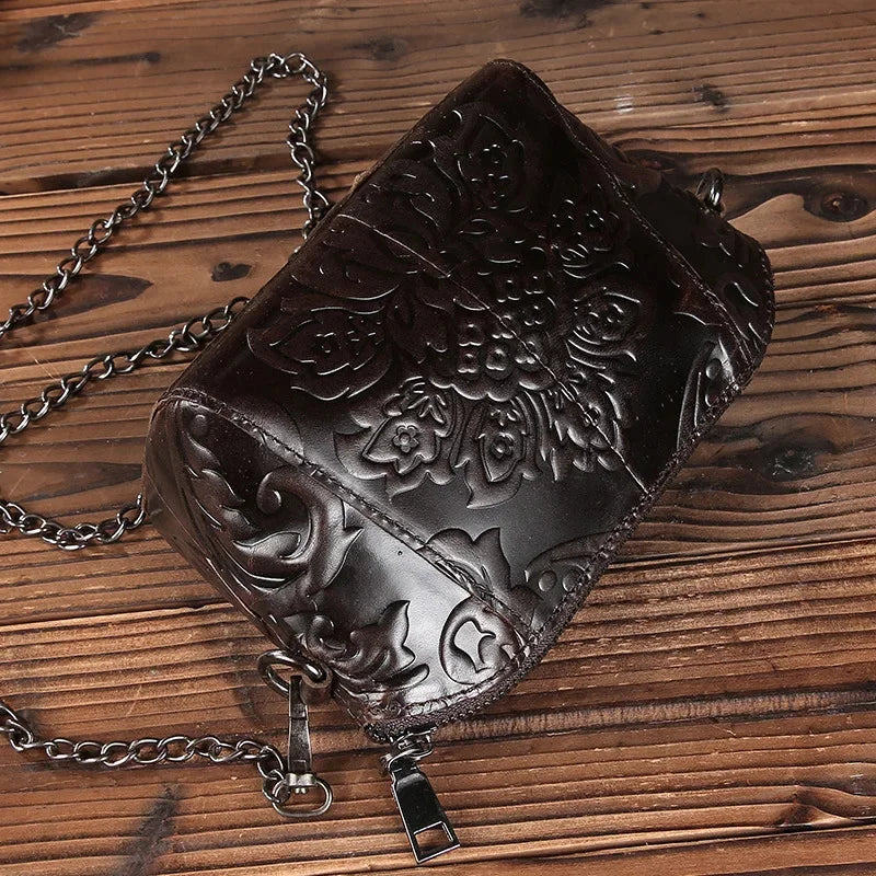 New genuine leather WOMEN'S shoulder vintage cowhide crossbody fashion mini hand casual messenger bag