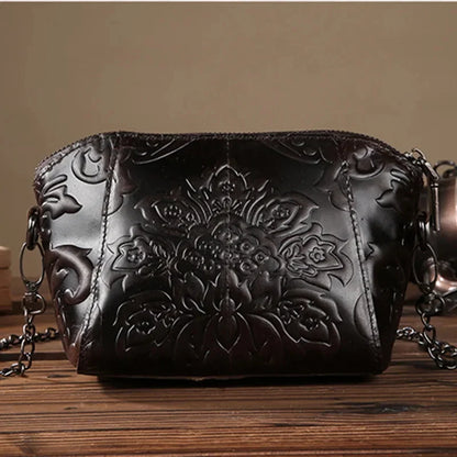 New genuine leather WOMEN'S shoulder vintage cowhide crossbody fashion mini hand casual messenger bag