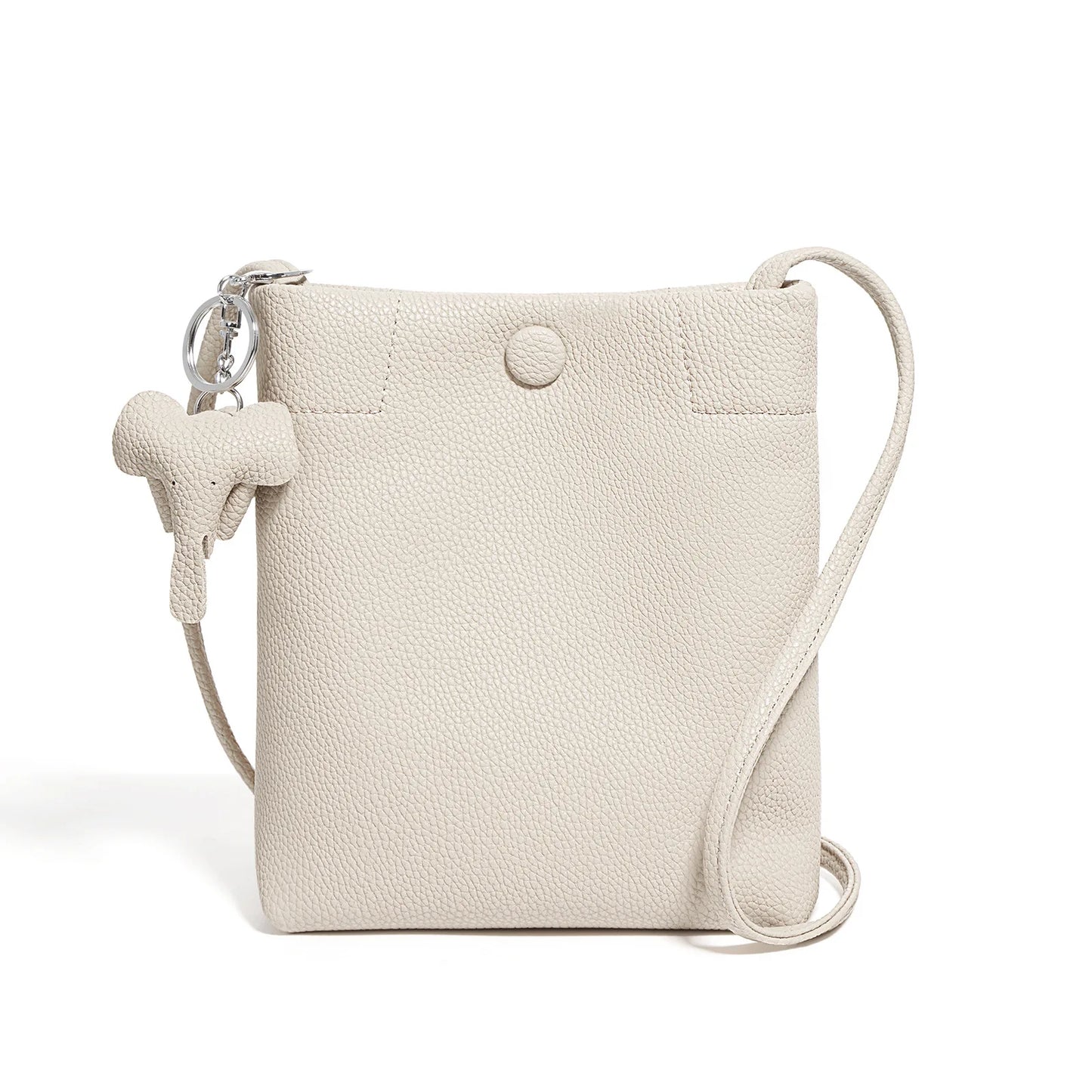 New genuine leather bucket bag for women's summer simple crossbody casual soft leather shoulder phone bag