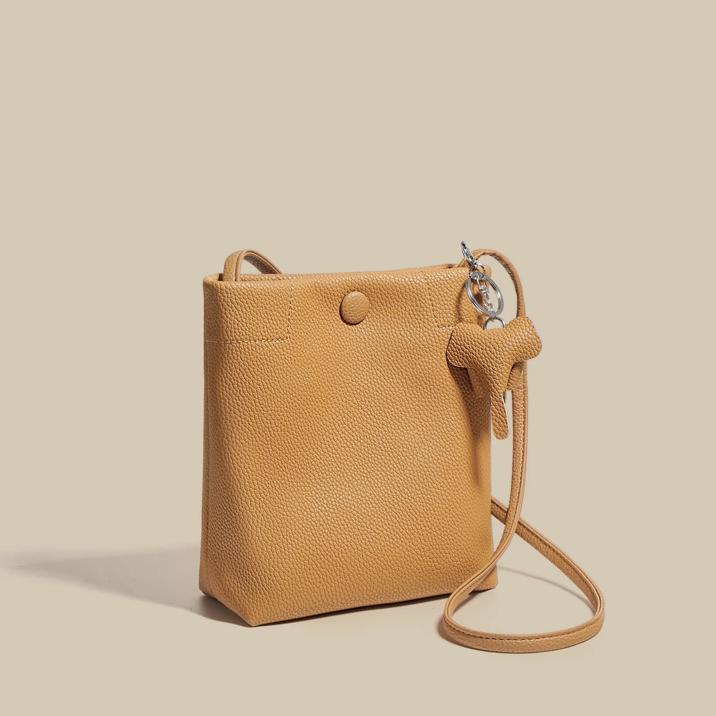 New genuine leather bucket bag for women's summer simple crossbody casual soft leather shoulder phone bag